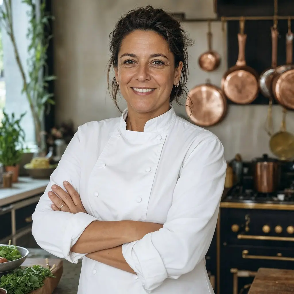 Chef professionista in una cucina di casa
