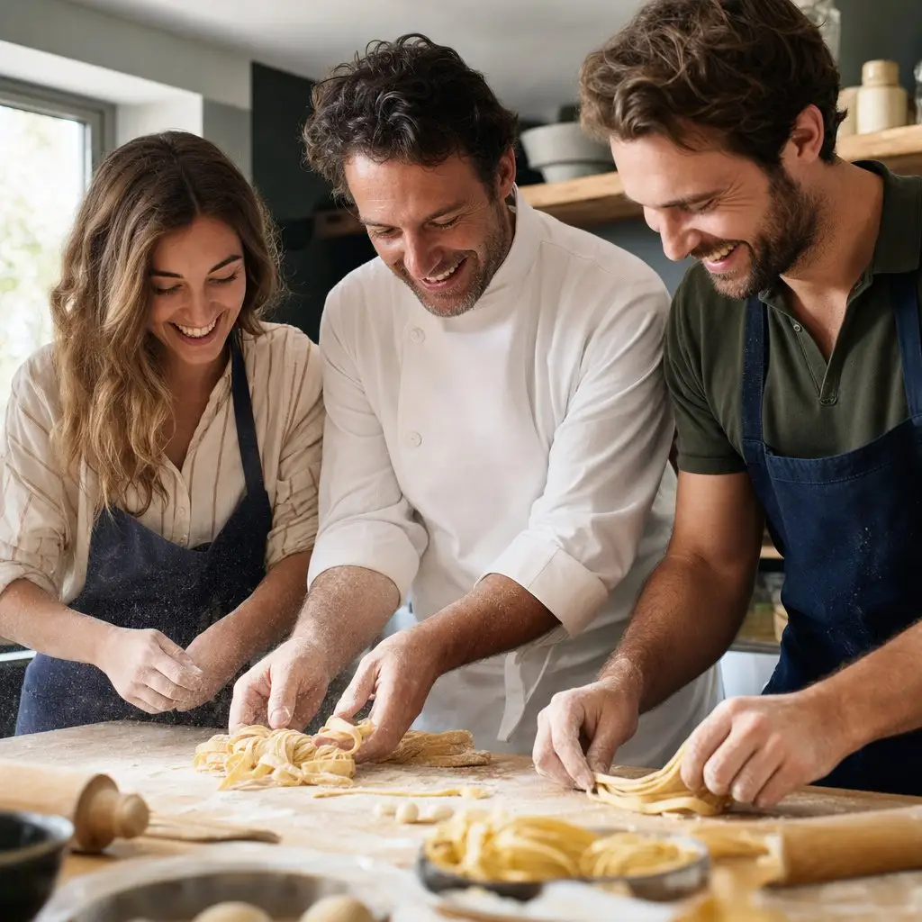 Lezione di cucina a casa: pasta fresca con lo chef