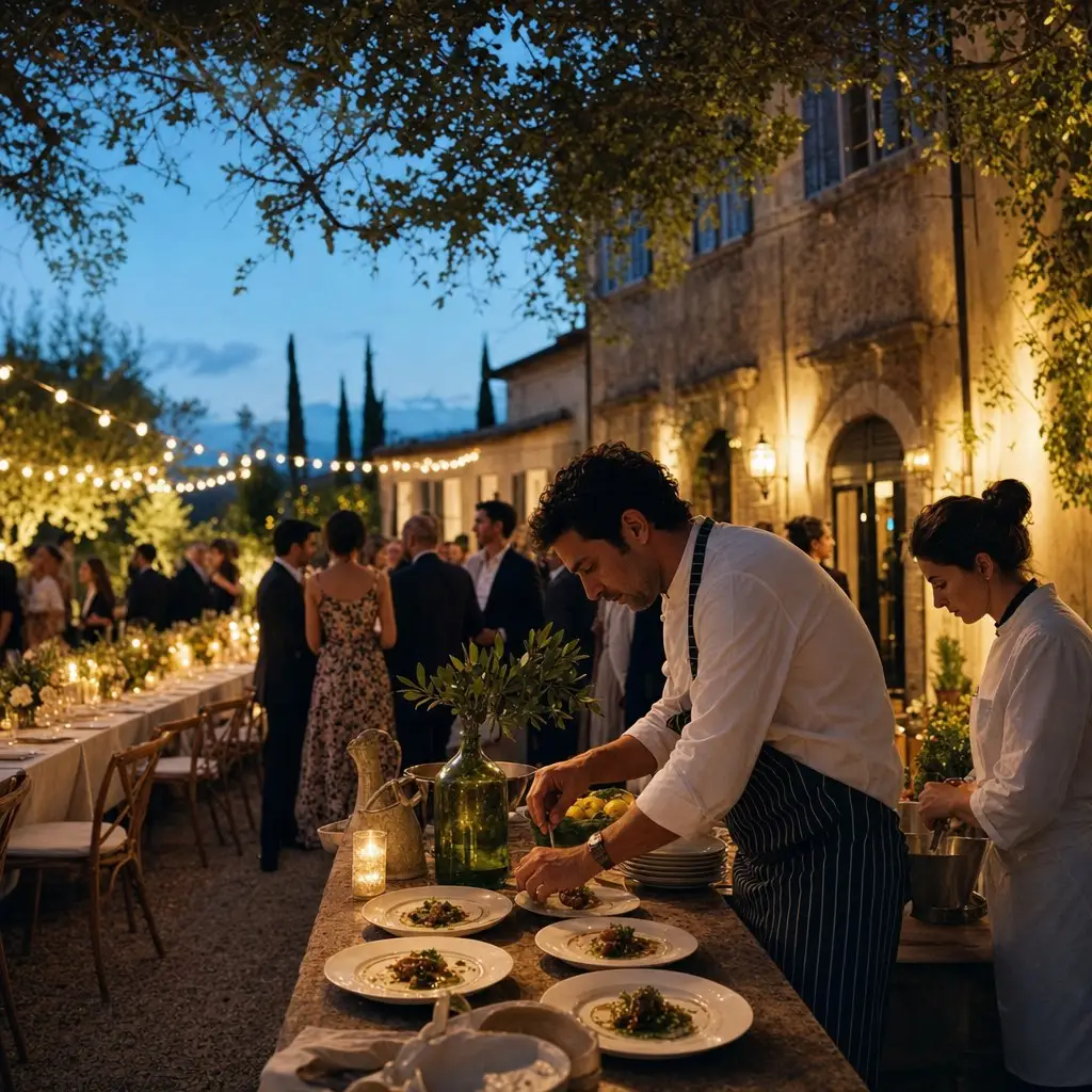Evento privato in villa con chef e buffet