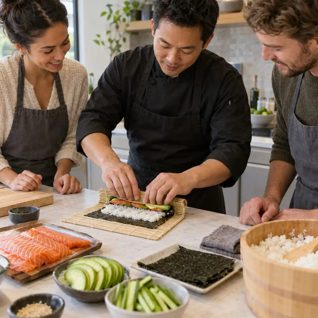 Preparazione di maki e uramaki