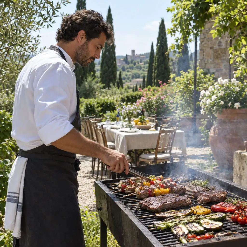 Grigliata in giardino