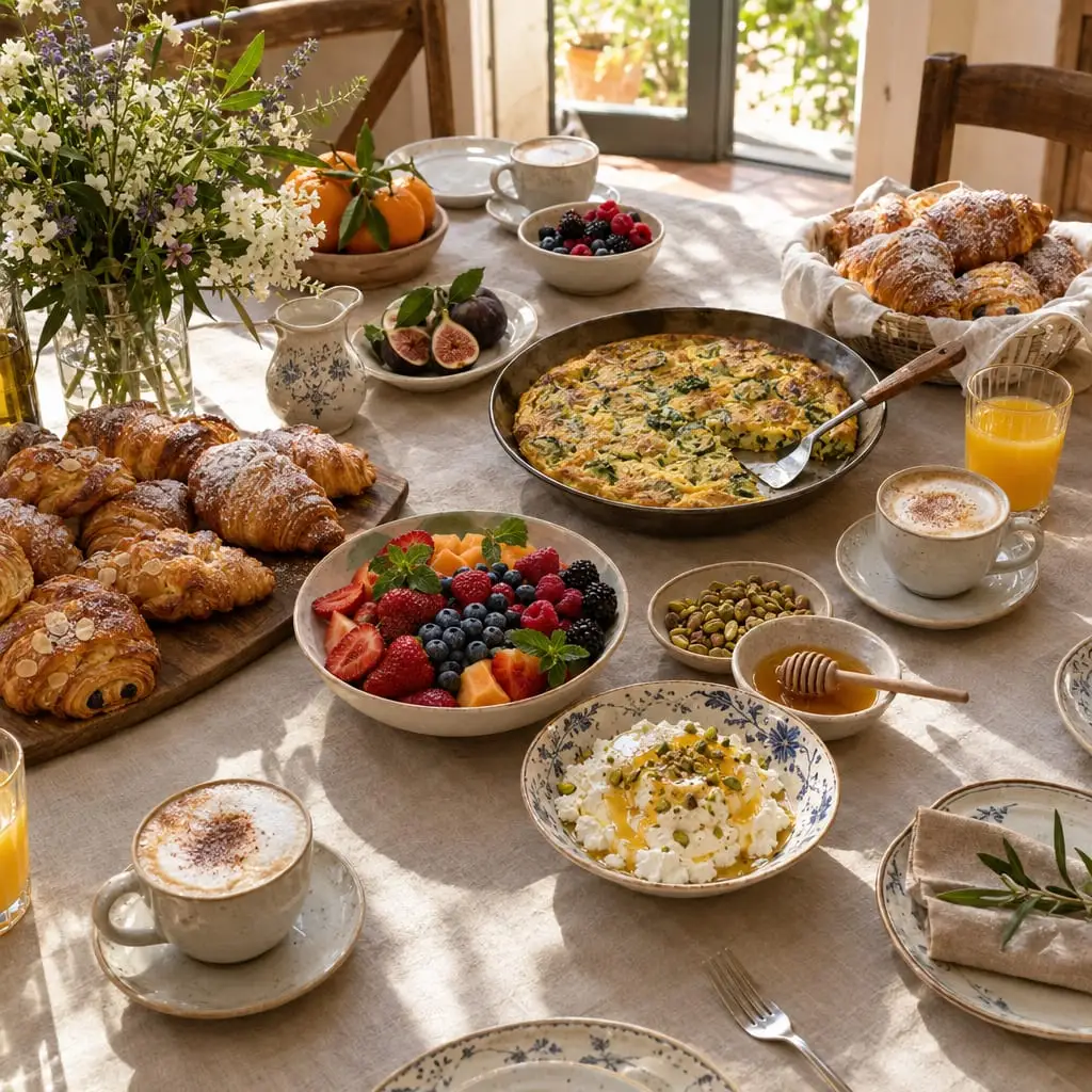 Tavola apparecchiata per il brunch